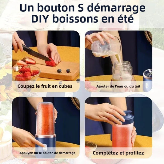 6 Color 400ml Portable USB Blender Electric Travel Juicer Cup For Smoothie Milkshake Kitchen Mini Mixer Tool